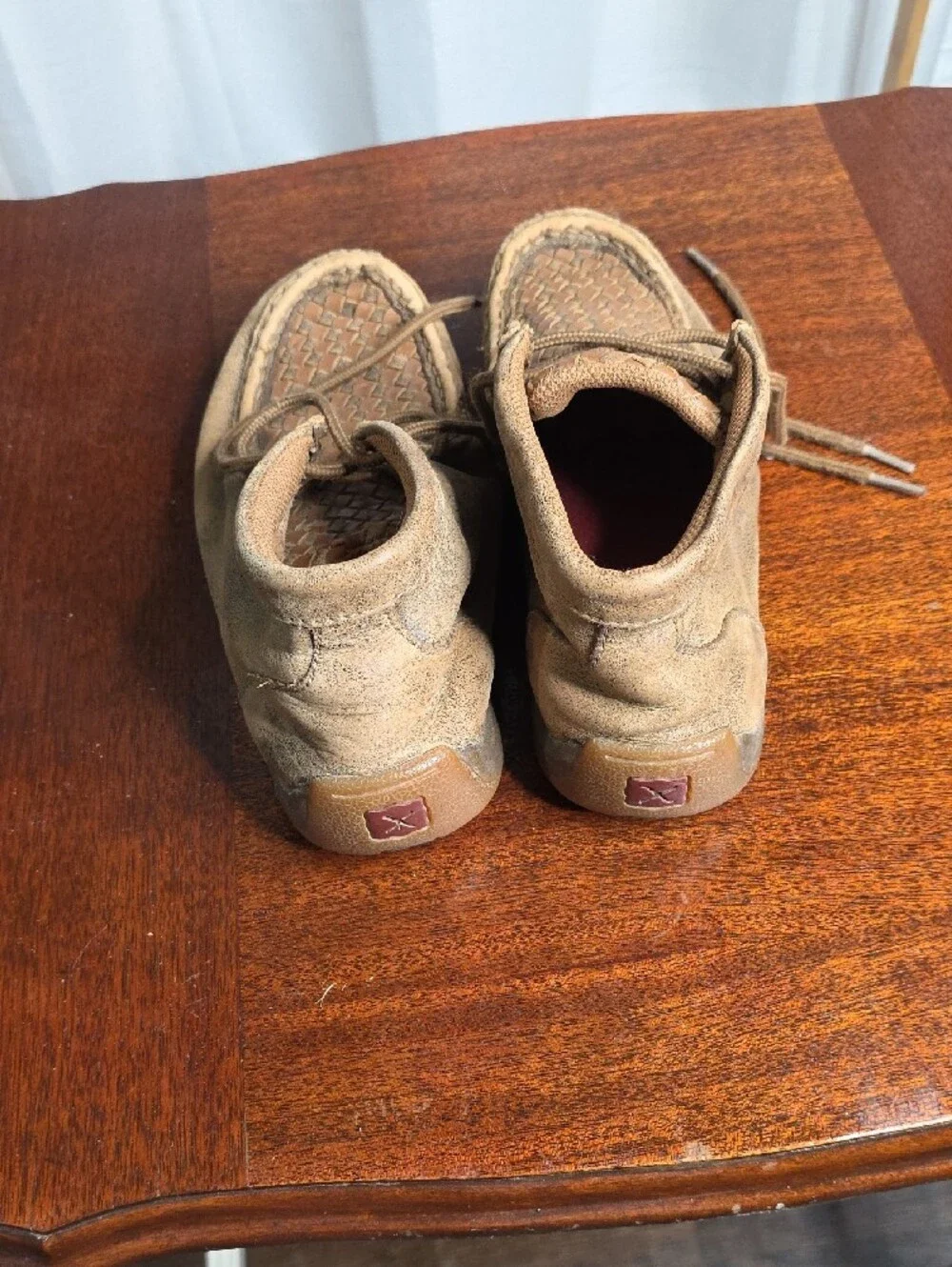Twisted X Kids Woven Tan Lace-Up Boots